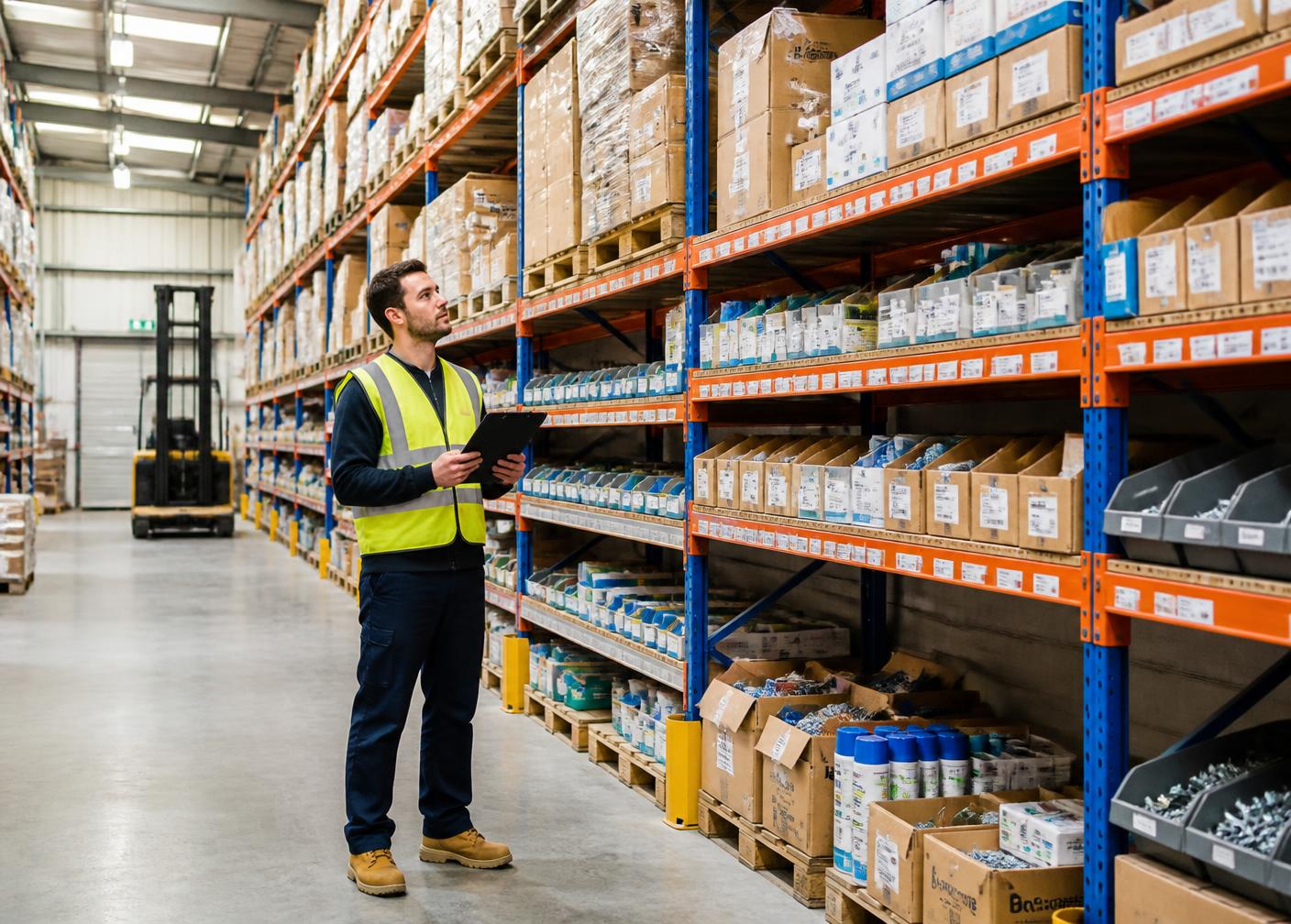 Industrial consumables in a warehouse
